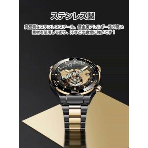 HUAWEI WATCH GT 4 46mm 交換 バンド 高級ステンレス素材 おしゃれ 腕時計ベルト スポーツ ベルト 交換用 替えベルト 綺麗な マルチカラー 簡単装着 爽や