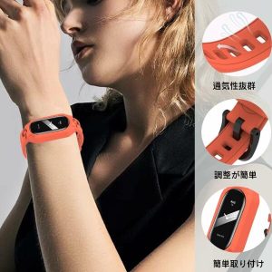 (Etsbaocy) バンド Xiaomi Smart Band 10/9/8/7/6/5 対応 交換バンド 交換ベルト 高質量 シリコン ソフト 落下