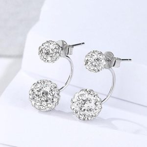 RainbowGirl（アクセサリー） ピアス レディース ミラーボール バックキャッチ 大粒 2way/女性 誕生日祝い 30代40代50代 ホワイトデーお返し 金属アレルギー対応