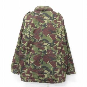 【50%OFF】XL/古着 長袖 ミリタリー ジャケット メンズ イギリス軍 コットン 緑系 グリーン 迷彩 24dec10 中古 アウター フライト 5OF