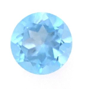 [送料無料]ブルートパーズ ルース ラウンドカット 0.64ct　ネコポス発送