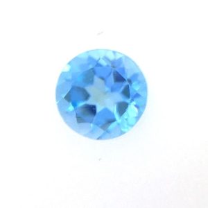 [送料無料]ブルートパーズ ルース ラウンドカット 0.63ct　ネコポス発送