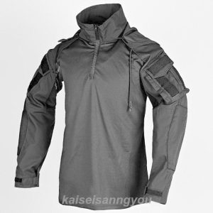 迷彩服 メンズ タクティカルシャツ ミリタリー シャツ ハーフジップ パーカー ハイネックtシャツ サバイバルゲーム フード脱着
