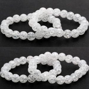 Lucky365 クラッククォーツ（爆裂水晶）10mm ブレスレット お守り パワーストーン 天然石