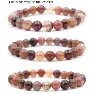 Lucky365 ミックスピンク トルマリン ブレスレット 8mm パワーストーン 天然石 ギフト対象