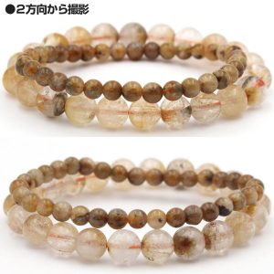 Lucky365 卸売り 2本セット ゴールドルチルクォーツ 5mm 9mm ブレスレット パワーストーン  天然石