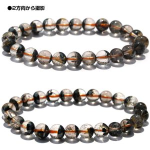 Lucky365 太陽放射ルチルクォーツ ヘマタイトインタイチンルチル ブレスレット 8mm パワーストーン  天然石 現品アウトレット ギフト対象