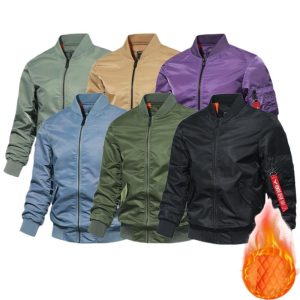 メンズジャケット 中綿 厚手 MA-1 ライトアウター ジャケット ミリタリージャケット ジップアップジャケット メンズ ジャケットアウター 大きいサイズ 春 秋